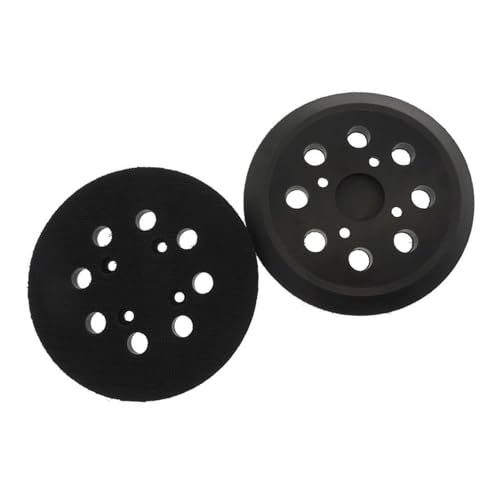 Whltzf 2PCS Industrial 5Inch Sanding Pad 8 Hole Extraction Systems Nonslip Rubber Surfaces for Professional Woodworking Grinding Wheel