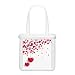 Sac à main romantique en peluche avec cœurs et feuilles pour femme