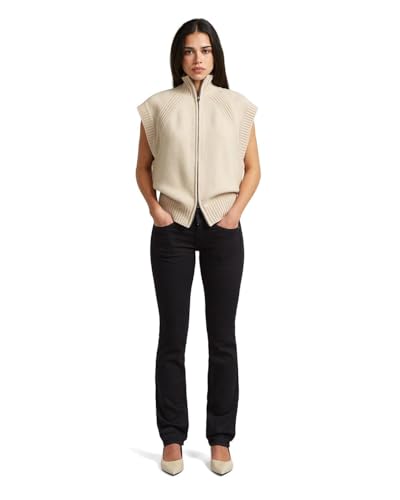 Jean G-Star Midge Saddle straight noir en denim stretch durable