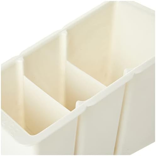 Delfinware Plastic Cutlery Box, Cream, 19 x 10.5 x 13 cm