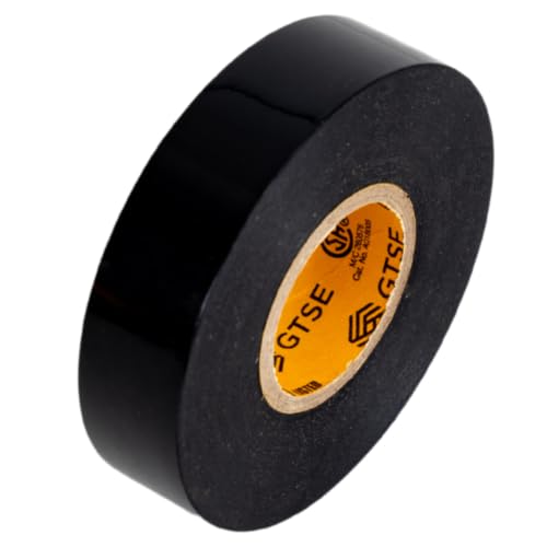 GTSE - Black Electrical Tape 1 Roll, 3/4in x 66ft, UL/CSA Listed