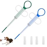Tablettengeber für Katzen 2 Stücke, Wiederverwendbare Tablette Feeder, Pet Pusher Spritze, Tabletteneingeber Katze, Haustier Medikamenten Spritze, Krankenpflege Pusher Shooter für Kleine Haustiere