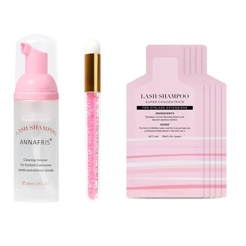 ANNAFRIS Eyelash Shampoo Foam Cleanser Kit Concentrate Mousse Eyelash Extensions Gentle Cleaning Dedicated Cleanser
