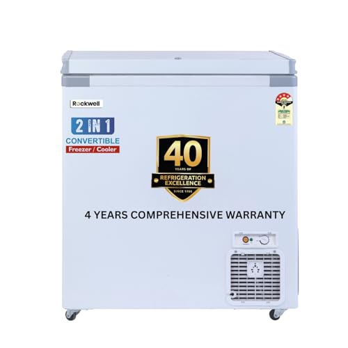 Rockwell 250SDU Convertible Deep Freezer, Single Door, 4D Cooling, 4-Year Comprehensive Warranty,...