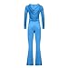 Velour Tracksuit Womens Two Piece Lounge Set Long Sleeve Zip up Hooded Jacket Wide Leg Pants Y2k Sweatsuit Set