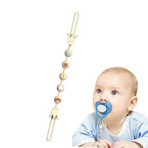 Porta chupeta de silicone,Titular de Silicone Clip Toy Strap | Alça de segurança elástica, corrente