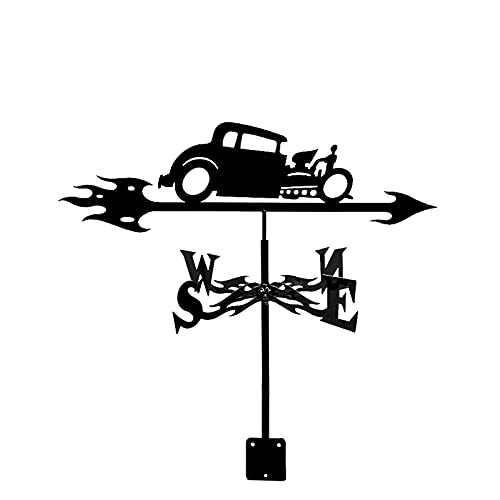 Scumlovy Exquisite Wetterfahne aus Metall, Ornament, Wetterfahne, Oldtimer-Wetterhahn, Windrichtungsanzeige, Messwerkzeuge aus Edelstahl für Outdoor-Halterung, Dekor, Handwerk