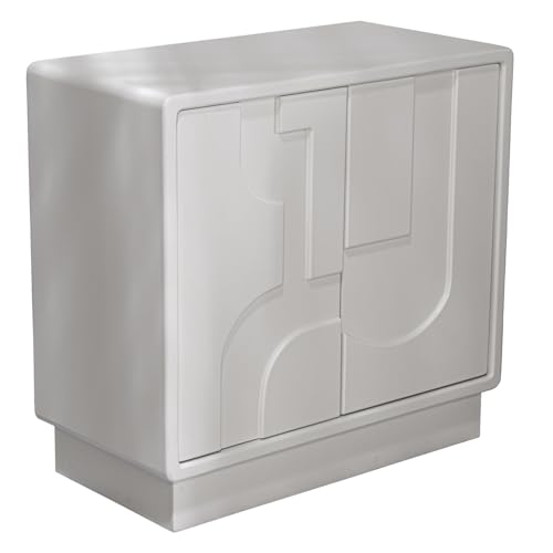 Taquillon Mueble de Entrada de diseño Moderno con 2 Puertas de Madera en Blanco 80x40x77 cm
