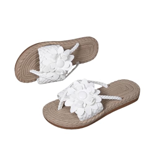 Chanclas planas con flores para mujer ideales para tus paseos veraniegos y días de playa