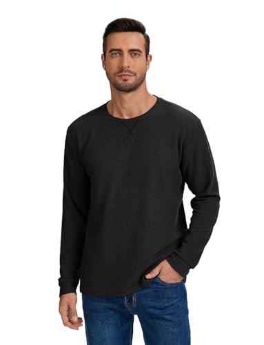 Image of 3 Pack Mens Waffle Shirts Long Sleeve Casual T-Shirt