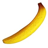 JENPECH Slow-Rising Ripe Banana Squeeze Toy Soft TPR Fidget for Stress Relief Realistic Fruit-Themed Decompression Gadget Portable Novelty Gift for Anxiety A