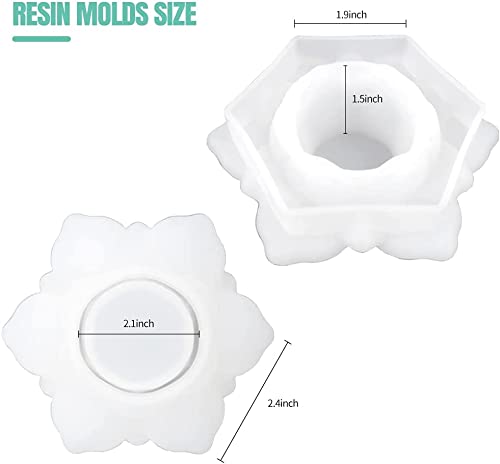 Image of SNOOGG Pack of 1 Silicone Moulds Lotus Shape Tealight Holder for Epoxy Resin Art, DIY, Casting
