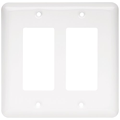 Franklin Brass 64088 Stamped Steel Round Double Decorator Wall Plate, 1 per pkg