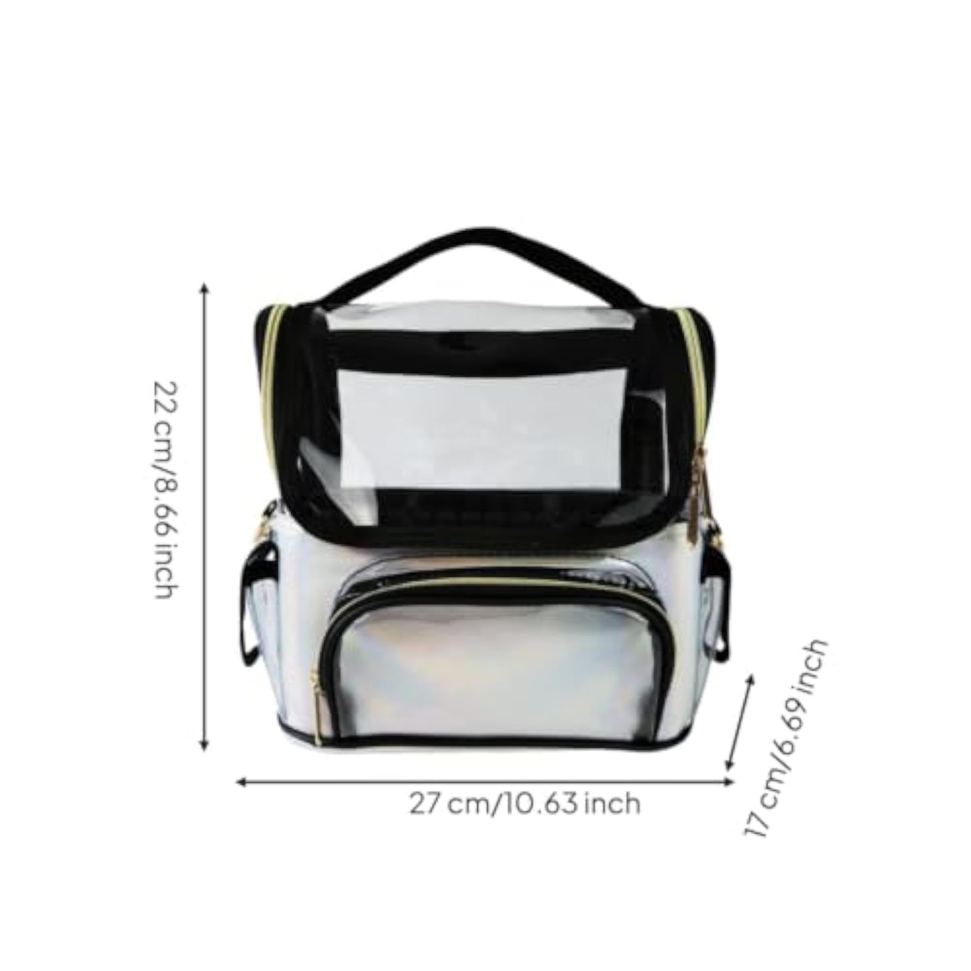 Waterproof Transparent Toiletry Organizer Cosmetic Case, Travel-Friendly