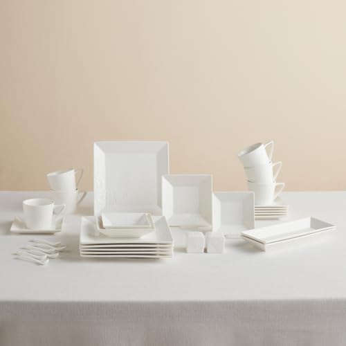 Service pour le petit-déjeuner Karaca Trend Emboss, 32 pièces carrées/rectangulaires