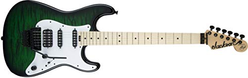 Jackson USA Signature Adrian Smith San Dimas SDQM MN Transparent Green Burst – Guitare Électrique - Les Beatles, Paul McCartney, John Lennon, RIngo Starr, George Harrison Jackson USA Signature Adrian Smith San Dimas SDQM MN Transparent Green Burst - Guitare Électrique – Image 3