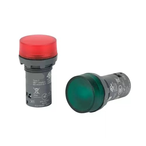 Bouton-poussoir lumineux CP1L à tête plate et contact rapide C-10 24V