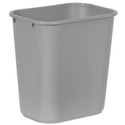 Rubbermaid 7-Gal Gray Plastic Wastebasket Set of 3