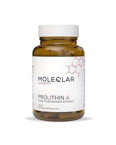 MoleQlar ProLithin A Kapseln 60 Stück Pflanzliche Urolithin-A-Vorstufe aus Granatapfelextrakt mit 40% Ellagsäure Vegane Formel laborgeprüft und ohne Zusätze