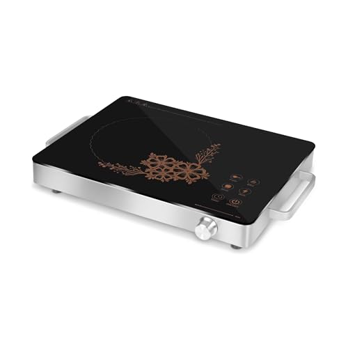 Image of HOTSUN Infrared Cooktop 2200W | Touch Control Panel | Timer & Boost Mode | Child Safety Lock | Fast & Even Heating | Compatible with Glass, Stainless Steel, Aluminium & Ceramic Flat Utensils