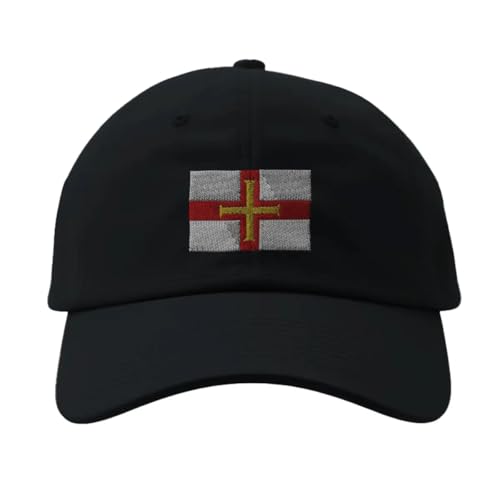 Casquette Drapeau de Guernesey Noir aux finitions soignées et durables