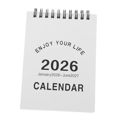 HOMOBABE 2個 年ミニ卓上カレンダー ヶ月対応 スリッシュ折りたたみ式 アカデミックイヤーデスクプランナー 家 オフィス用