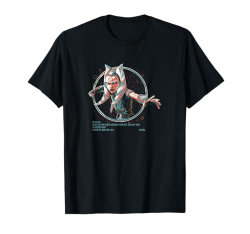 Star Wars Ahsoka t-shirt stylé au poing levé idéal pour vos sorties geek et conventions