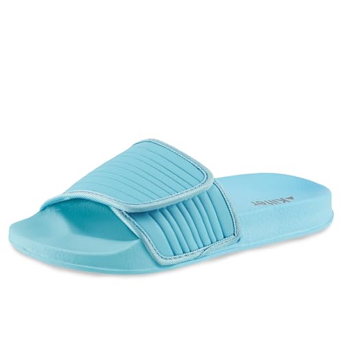 Kilter Nova - Sandalias de verano acolchadas para mujer con correa ajustable, azul claro, 38 EU