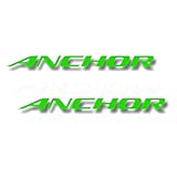【ANCHOR】アンカー対応 防水ステッカー × ２枚セット■大サイズ■カッティングステッカー■ロードバイク、クロスバイク、レーシングバイク、フレーム、カーボンフレーム、RS6 RL1 RP8 ブリジストン・ブリヂストン互換 (緑, 340mm)