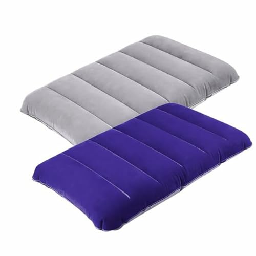 Image of TruVeli Neck Pillow for Travel Velvet Air Inflatable Neck Cushion for Car, Camping Adjustable Foam Support Portable Lightweight Comfort Rest for Car (1)