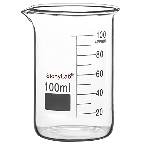 Stonylab Borosilicate Glass Beaker 100ml with Pouring Spout