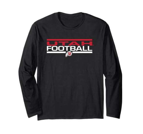 Utah Utes Football Tackle Black Officially Licensed Long Sleeve T-Shirt