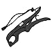 Airshi Fishing Pliers, Multifunction Portable Fish Lip Gripper Lightweight Anti Slip for Men Fishmen for Ice Lake Fishing (Black)