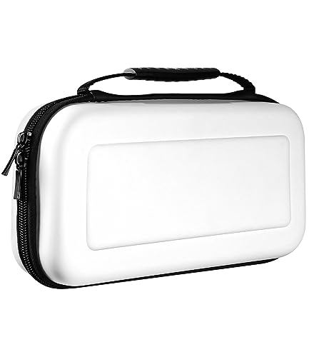 Bild von Jissta Tasche Kompatibel mit Nintendo Switch/Switch OLED Modell Zubehör, Hülle Case für Switch Konsole mit 10 Spiele-Ablagefach und Anderes Zubehör, Harte Reisetasche Tragetasche (Weiß)