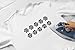 Bleacher Spirit 10 Mini Paw Print Iron on Decals, 1x1 Paw Shaped w/Heart Center Vinyl Patches, Bulk Set Animal Paws, Pick Color (White Glitter)