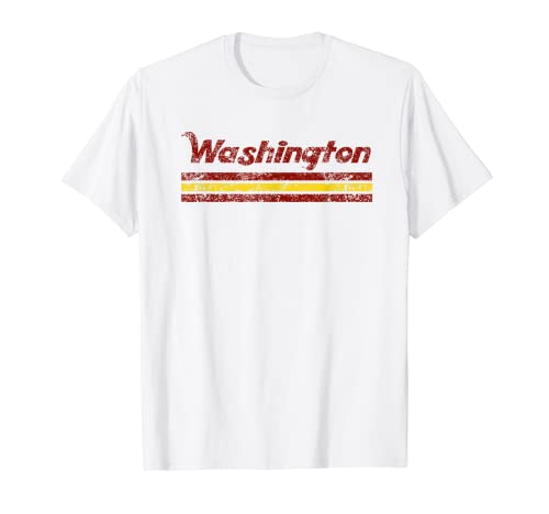 Washington D.C. Retro Vintage Weathered Stripe Retroceso Camiseta