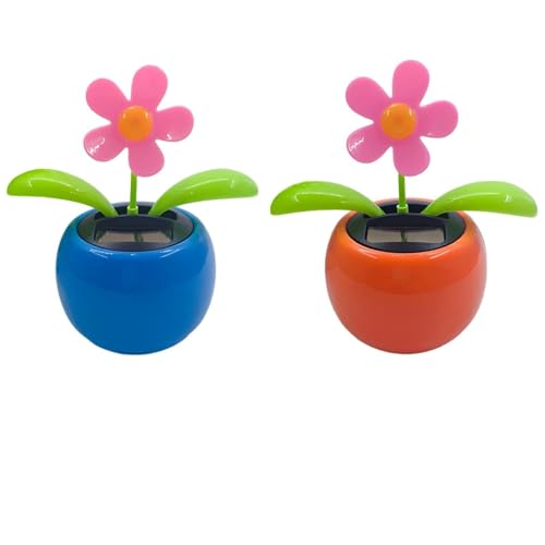 Lot de 4 fleurs dansantes solaires pour tableau de bord auto