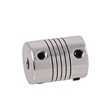 GuidNaurys 1 stück D15 L20 Aluminium Flexible Kupplung 4mm 5mm 6mm 6,35mm 7mm 8mm 9,5mm 10mm Wellenkupplung for Schrittmotor Drehmoment(6.35X9.5mm)