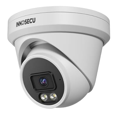 INNOSECU UltraHD 8MP PoE Camera @30fps, 4K Dome IP Security Surveillance Camera, Built in Microphone, Outdoor Waterproof IP67, 2.8mm Lens with Wide Angle 110°, Human & Vehicle Detection, IND8VR97S