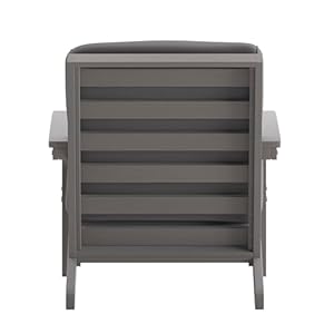 Taylor & Logan Charlestown All-Weather Poly Resin Wood Adirondack Style Deep Seat Patio Club Chair with Cushions, Gray/Gray Taylor Logan Charlestown All Weather Poly Resin Wood Adirondack Style Deep Seat Patio Club Chair with Cushions GrayGray