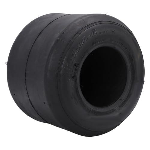 UPALDHOU Go Kart Tubeless Tire, 11x7.10 5 Racing Slick Tread for Reduced Rolling Resisting and Enhanced Acceleration, with Angled Stem, for Drift Cars and Small Racing Vehicles