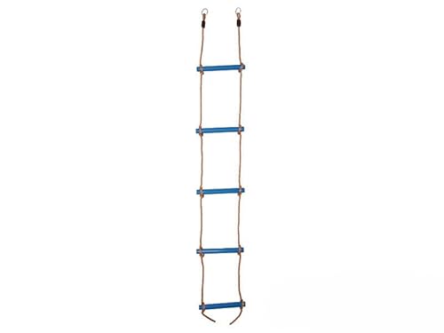 Bello Giardino - Scala a corda per bambini con 5 pioli di plastica – Divertimento di arrampicata per interni ed esterni – Torre di gioco per il parco giochi – Set di torre da arrampicata – per