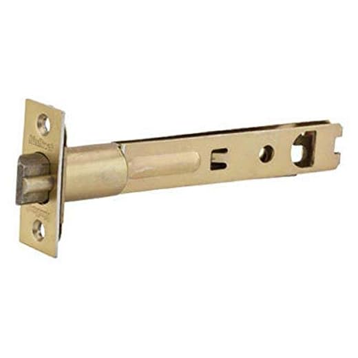 Kwikset 83014-015 CP Security 5-Inch Entry Door Latch, Polished Brass