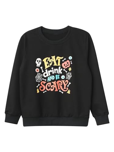 Halloween Sweatershirt for Children Pumpkin Printed Pullover Sweater Long Sleeve Fall Clothes3
