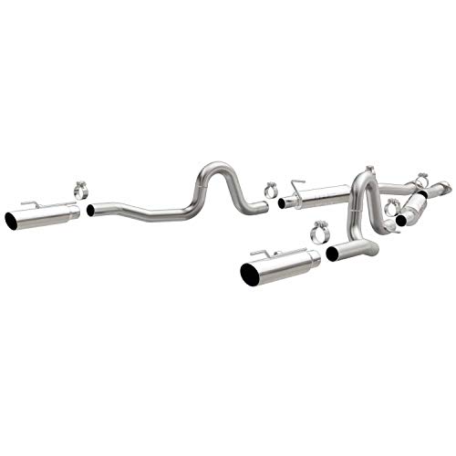Magnaflow Cat-Back Performance Exhaust System 15673 - Competition Series, Stainless Steel 3In Main Piping, Quad Split Rear Exit, Polished 3.5In Exhaust Tip - American Muscle Performance Exhaust Kit #TOP10