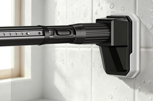 Image of FADOTY Tension Curtain Rod No Drilling, 41-88 Inch Heavy Duty Shower Rod