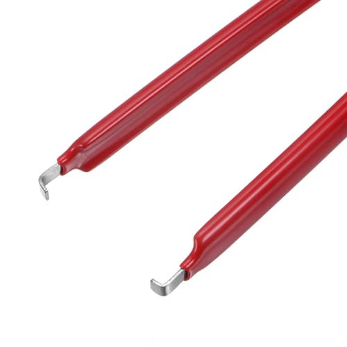 Image of uxcell IC Puller Chip Extractor Stainless Steel with Insulated Vinyl Grip U Type Red 5 Pack