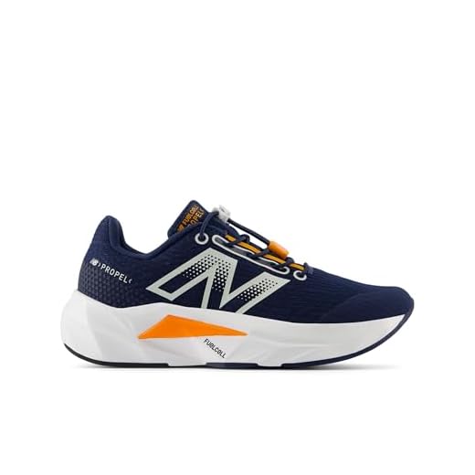New Balance Tênis de corrida unissex FuelCell Propel V5 Bungee, Azul, 27 BR