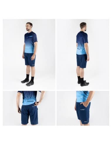 FORCE Pantaloni MTB F BLADE con fondello gel BLU - L
