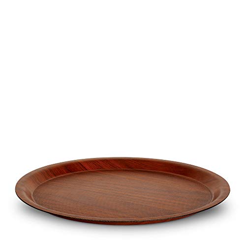 Image of Freelance Nature Kraft Serving Tray Walnut, 33 cm, Round-Nonslip Surface, Break-Resistant, Decorative Anti Skid Kitchen & Dining /CoffeeTable Trays for Breakfast /Food /TeaBrown-Made in Europe